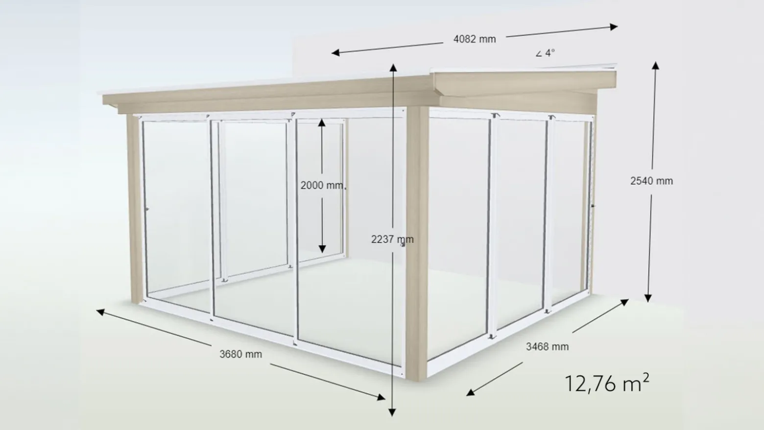 Hagestue Pulttak Basic Glass