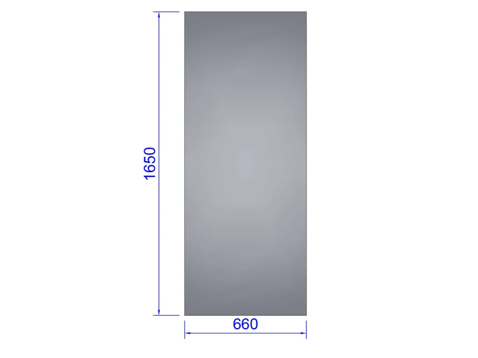 Sideglass Maxi Mur 43 cm